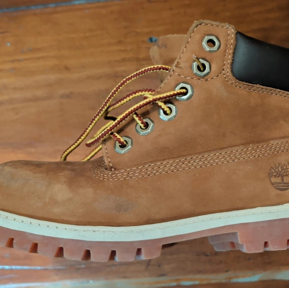 Timberland Kids's Brown Leather Boots (4-5 Years Old)